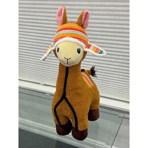 Think Dog Jumbo Llama Plush Dog Toy Brown 19" Tall